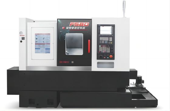 Precision CNC Lathe F580 berat pemotongan dan servo programmable Tailseat spindle bermotor